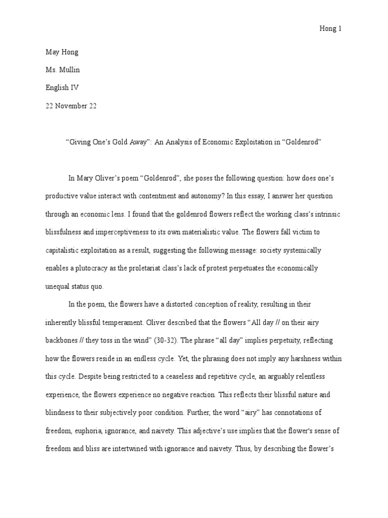 May Hong - Poetry One-Pager - Submit Here | PDF | Feeling | Experience