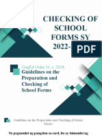 Checking of School Forms For Sy 2022-2023