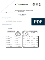 Guía Matemáticas Segundo Grado - La Multiplicación (Sin y Con Reagrupación) .