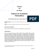 Secundaria Primero 13 de Enero 2023-Matematicas