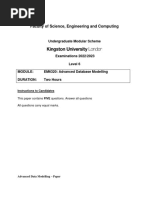 Advanced Data Modelling Paper