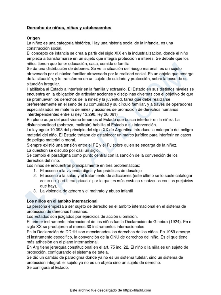 14 Derechos de Ninos Ninas y Adolescentes | PDF | Derechos de los niños ...