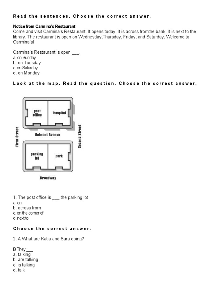 A1 and a2 test easy learning pdf