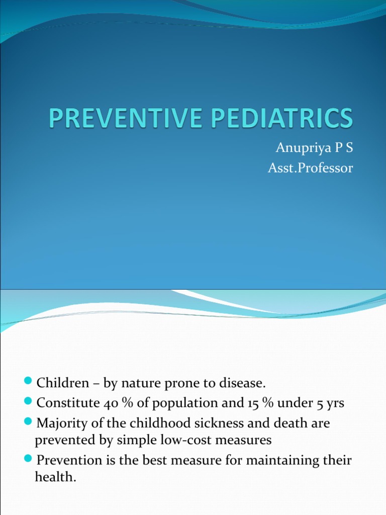 Preventive Pediatrics PDF Preventive Healthcare Breastfeeding