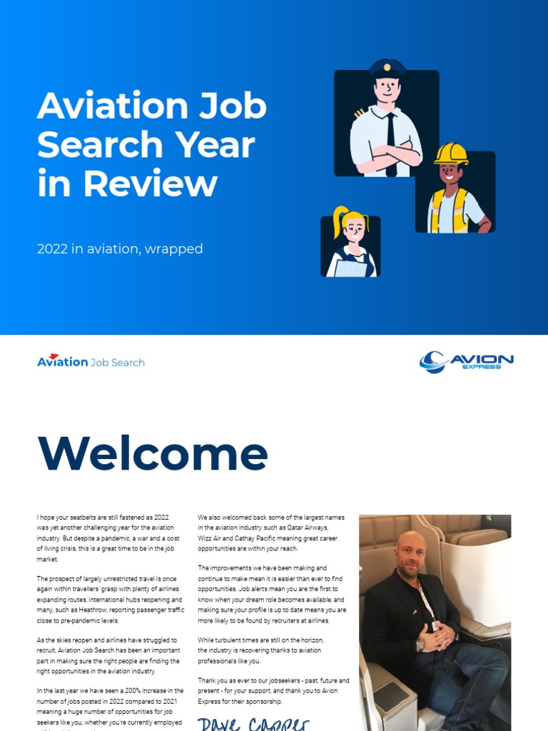 Aviation Job Search Year in Review 2022 For Jobseekers PDF Airport