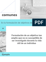 Errores Comunes en La Formulación de Objetivos PDF