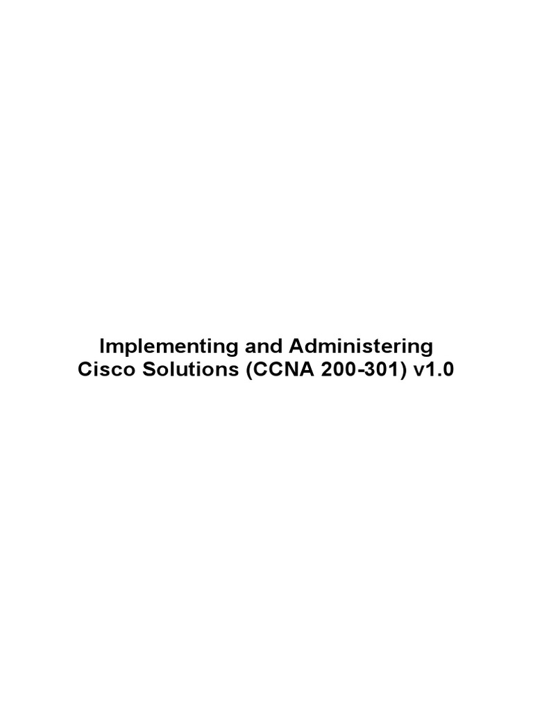 Ccna 200-301 | PDF | Ip Address | Transmission Control Protocol