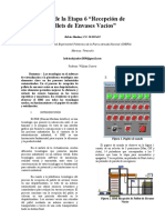 HMI de La Etapa 6 "Recepción de Pallets de Envases Vacíos"