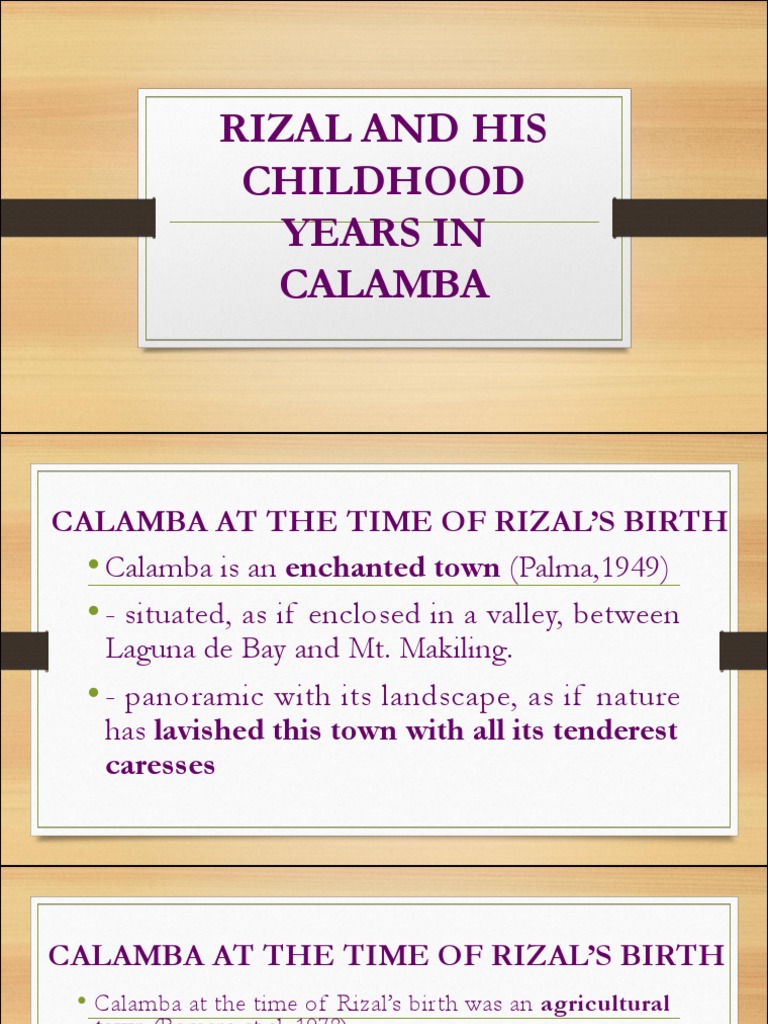 Rizal and His Childhood Years in Calamba | PDF