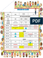 Horario 5 Años B Ok - Desde El Ii Bimestre