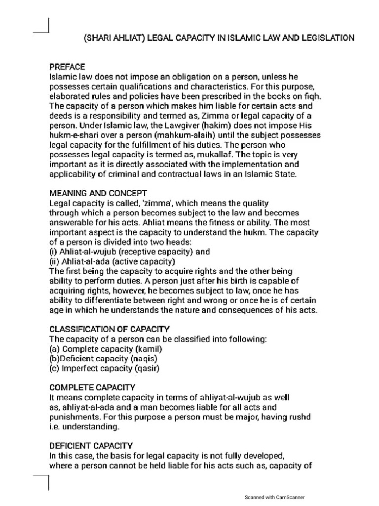 Legal Capacity PDF