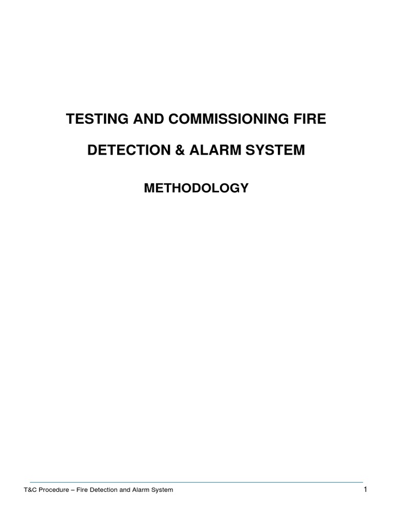Fire Alarm System Testing Procedures | PDF | Building Engineering ...