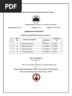 Applications of Derivatives