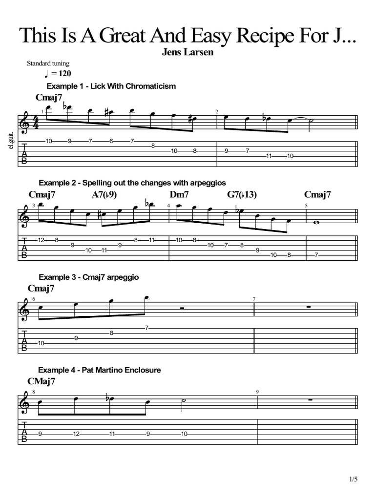 This Is A Great and Easy Recipe For Jazz Licks PDF Melody Musical