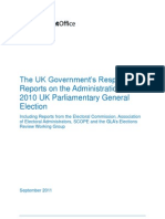 Government Response to 2010 Election Reports