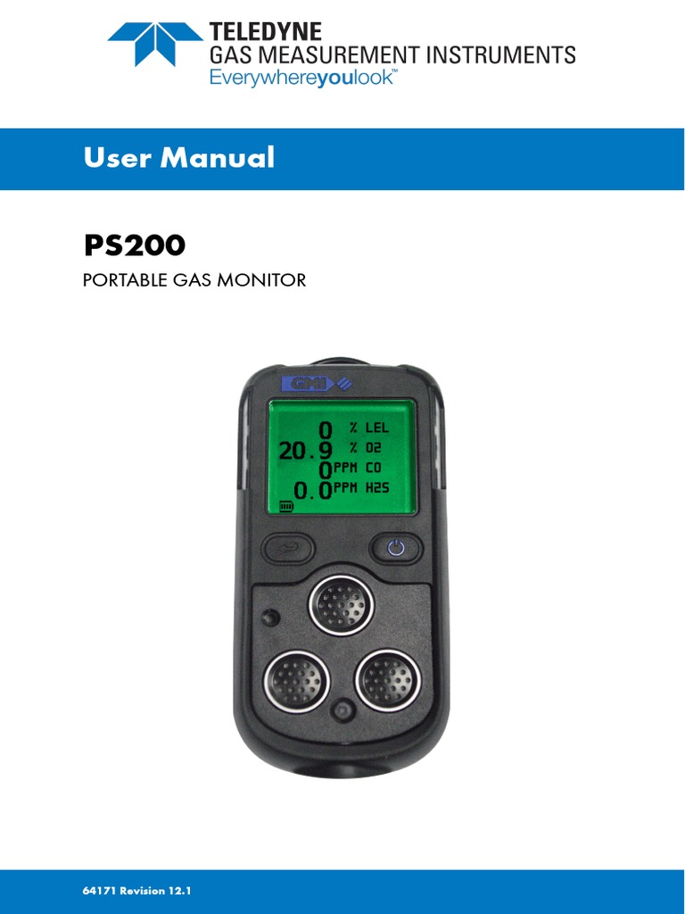 PS200 Portable Gas Monitor User Manual | PDF | Microsoft