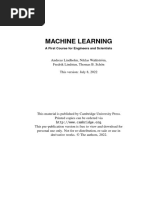 Machine Learning - A First Course For Engineers and Scientists