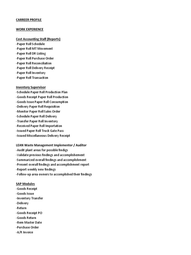 Duties & Responsibilities PDF