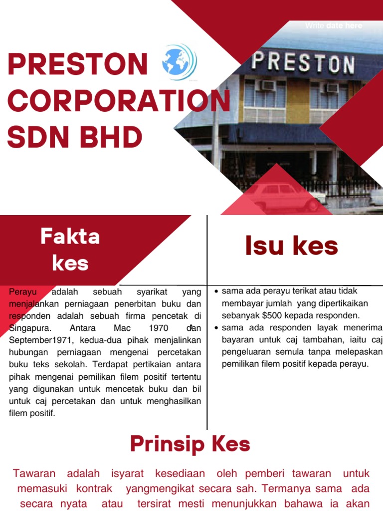Preston Corporation SDN BHD PDF
