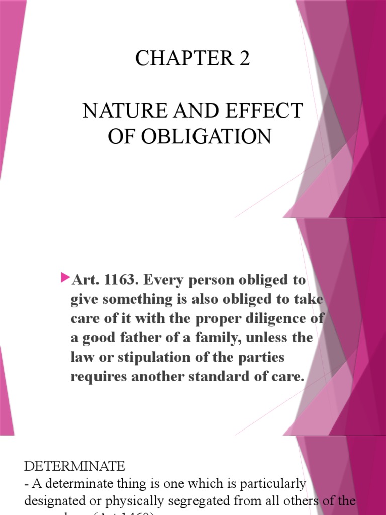 Nature and Effect of Obligation | PDF