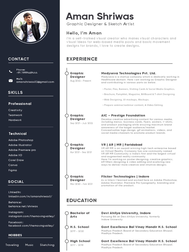 Aman Shrivas Graphic Designer Pdf Graphic Design Virtual Reality