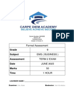 T2 Business Exam