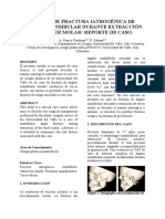 Manejo de Fractura Iatrogénica de Ángulo Mandibular Durante Extracción de Tercer Molar