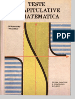 Teste Matematica - C-P Nicolescu (1989)