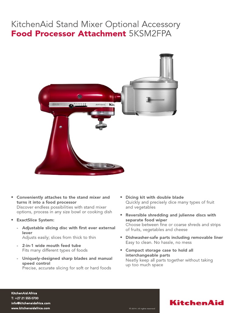 KitchenAid Mixer Food Processor | PDF