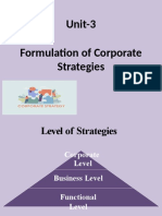 Unit-3 Formulation of Corporate Strategies