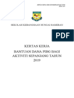 Kertas Kerja Permohonan Bantuan Dana Pibg