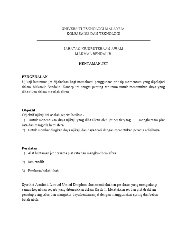 Hentaman Jet Report | PDF