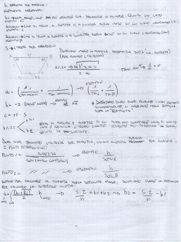 Formula del trapezio per topografia pdf