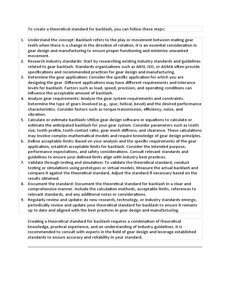 Gear Backlash Standard Guide | PDF | Gear