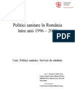 Politici Sanitare in Romania Intre Anii 1996-2000 R