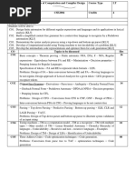 Cse2004 Theory of Computation and Compiler Design LT 1.0 1 Cse2004 Theory of Computation and Compiler Design LT 1.0 1 Cse2004