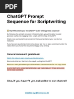 ChatGPT Prompt Sequence For Scriptwriting