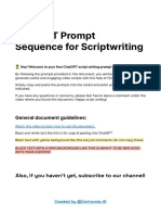 ChatGPT Prompt Sequence For Scriptwriting