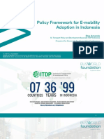 Policy Framework For E Mobility Adoption in Indonesia