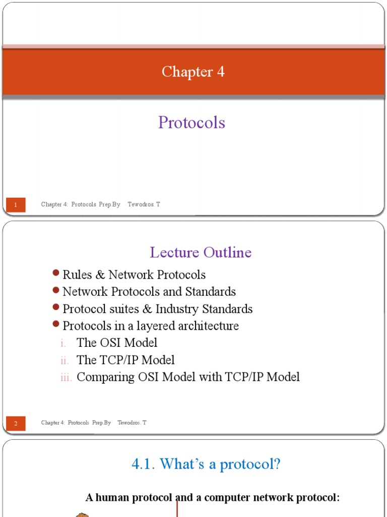 Ch04 Network Protocols PDF Protocols Osi Model