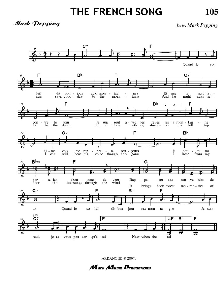 The French Song (F) | PDF