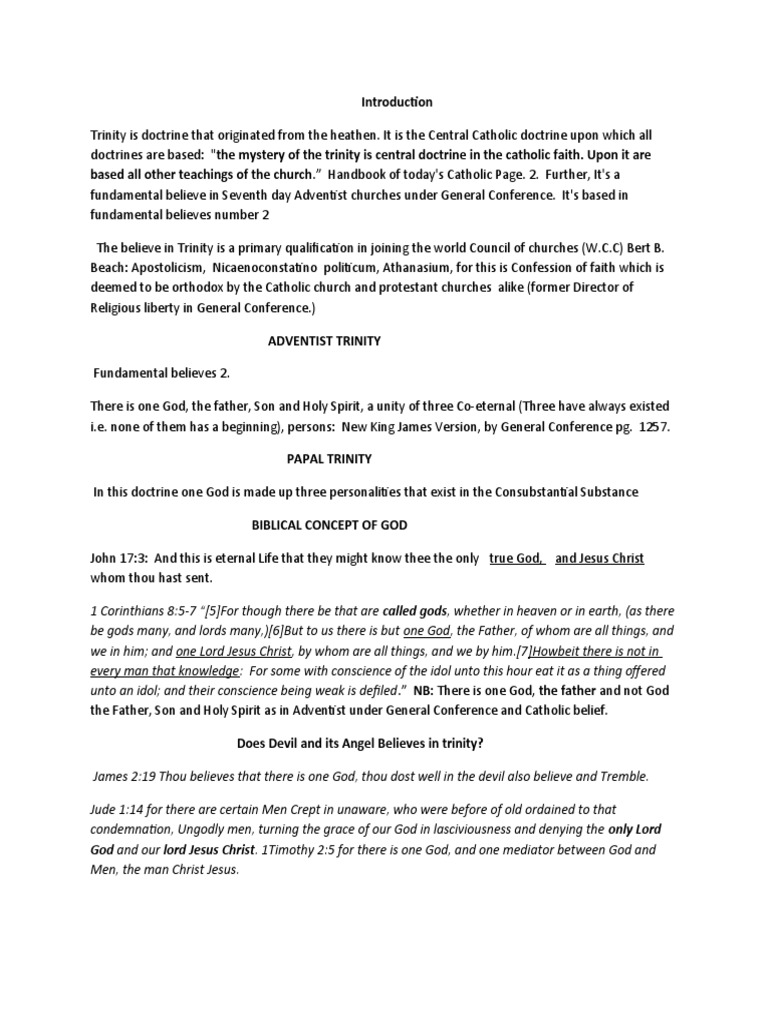 Introduction Pdf Trinity God The Father