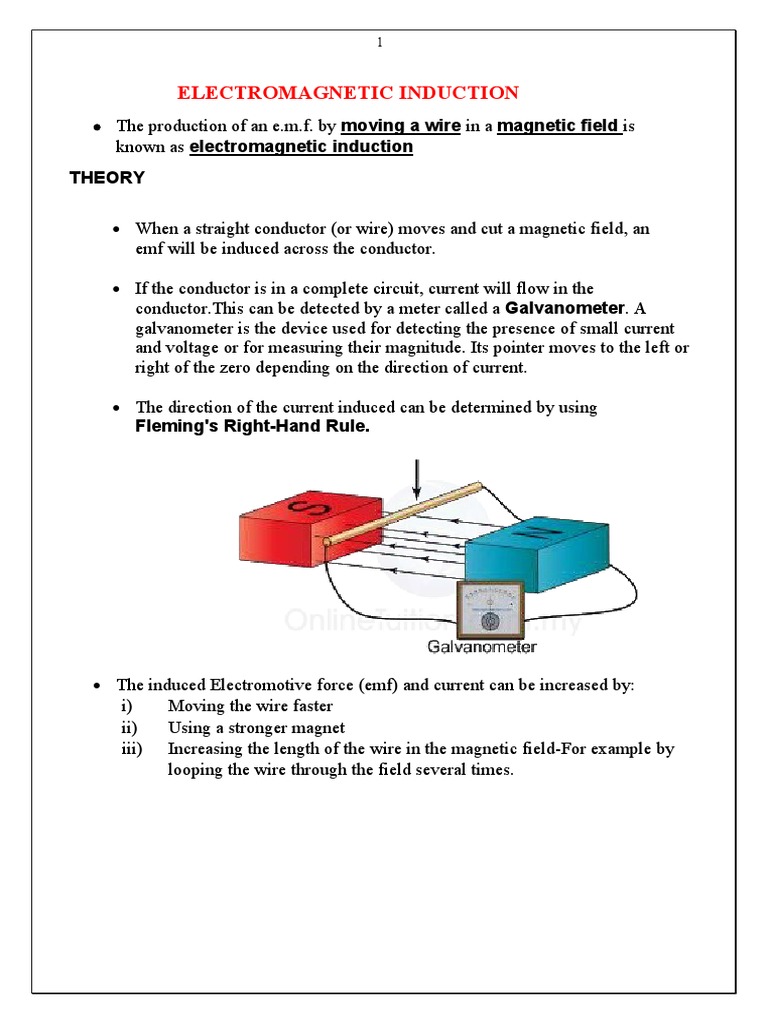 Induction and Motor Effect PDF