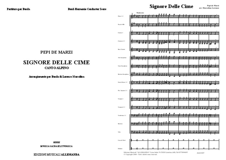 Signore Delle Cime Pdf Aerophones Musical Instruments