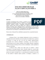 Projeto Multidisciplinar - Introdução A Educação Física - Pedro Mello