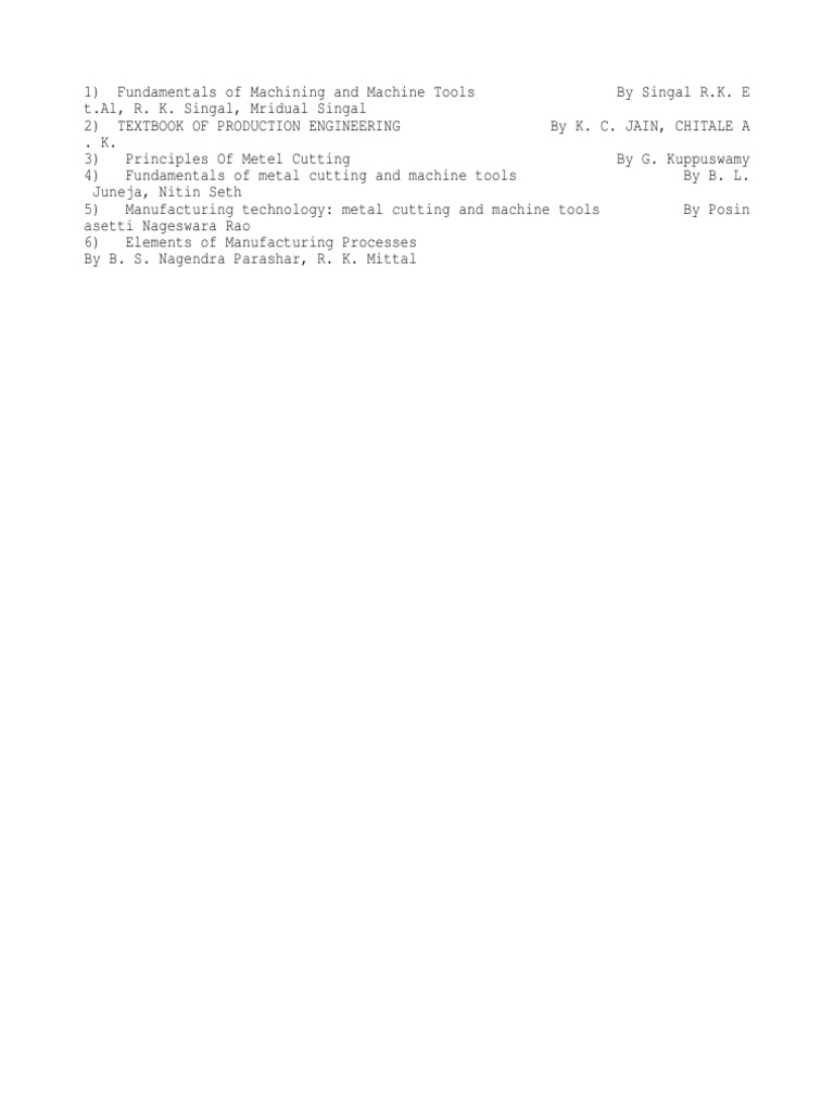 Manufacturing Process Textbooks Overview | PDF | Economic Sectors ...