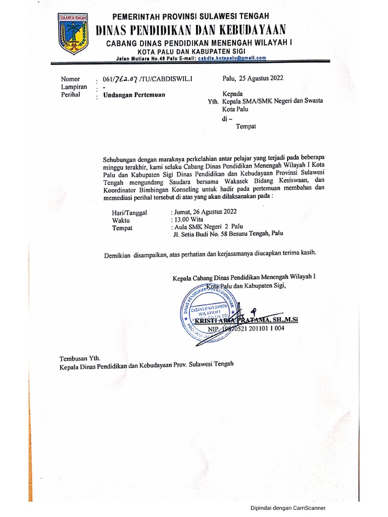 Undangan Pertemuan | PDF