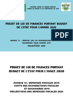 Annexe - 12 - Rapport - Sur - Les - Exonerations - Fixcales - Et - Douanieres - Pour L - Annee - 2019 - Projection 2020