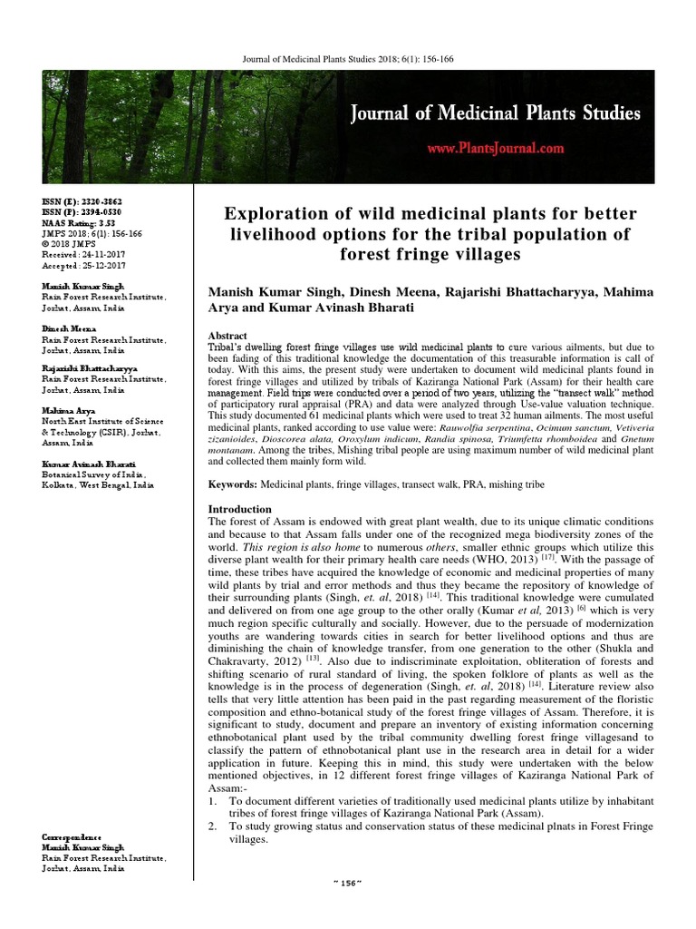 Wild Medicinal Plants in Assam's Tribes | PDF | Ethnobotany | Botany