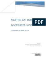 Mise en Forme Des Documents Longs WORD